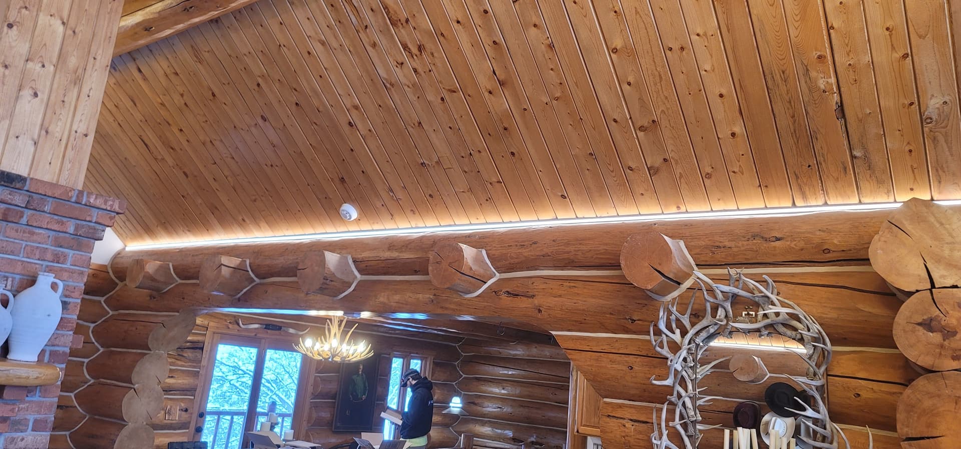 Rustic Log Cabin Gets a Full Custom Lighting Upgrade image