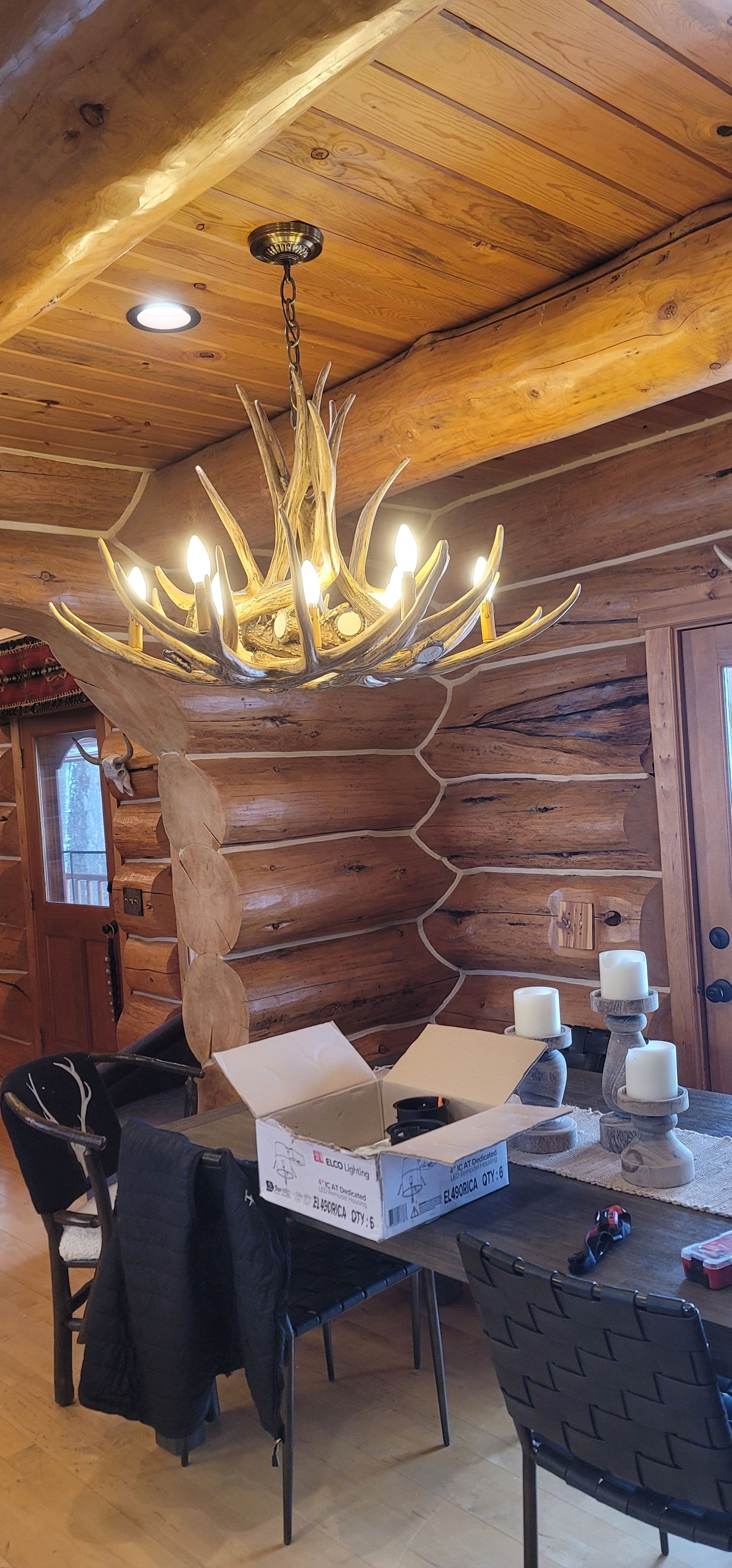 Gallery photos for Rustic Log Cabin Gets a Full Custom Lighting Upgrade: Image #3